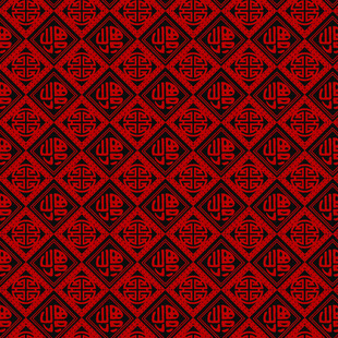 红色几何图案无缝背景