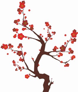 红梅绽放图