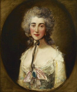 古典装扮的优雅女士画像