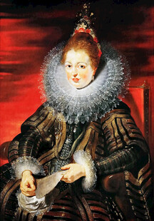 复古装扮的贵族女性肖像