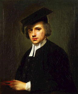 戴学士帽的古典人物肖像