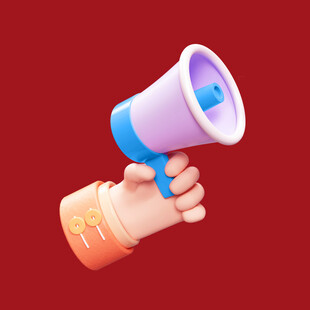 手持喇叭宣传场景