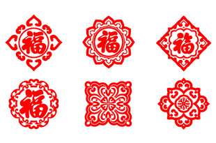 传统福字剪纸