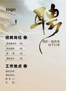 招聘启事海报