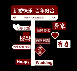 婚礼迎宾牌