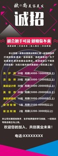 理发美发招聘展架