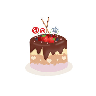 手绘蛋糕插画