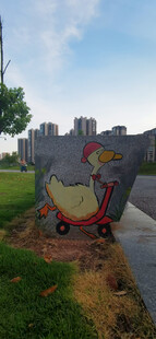 户外彩绘休息石凳城市景观