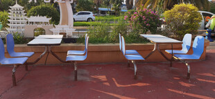 户外休闲桌椅场景