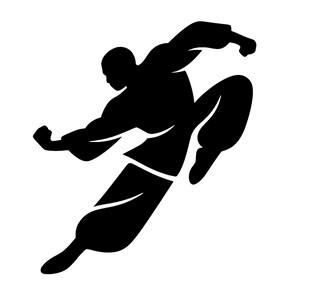 少林武术 AI矢量  剪影 