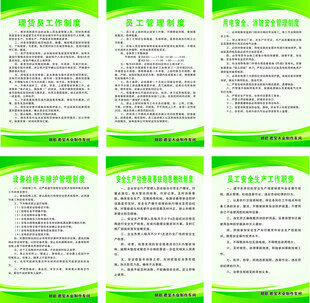 绿色环保制度牌展示