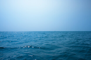 广阔蔚蓝大海的静谧景象