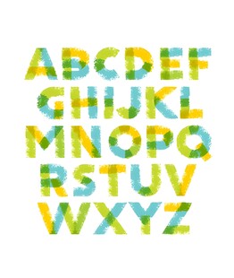 多彩字母图案
