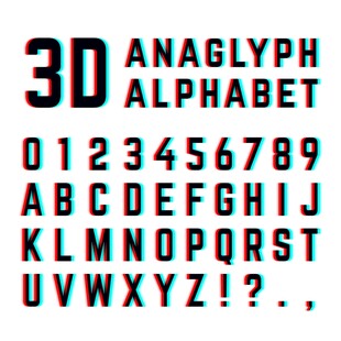 3D立体字母数字字符集