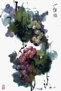 水墨葡萄图