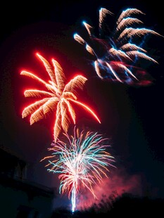 绚丽烟花绽放夜空