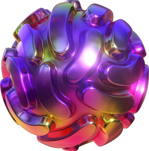 炫彩金属质感立体抽象球体