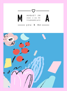 卡通风格花卉动物插画