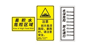 易积水危险区域水深危险禁止通行