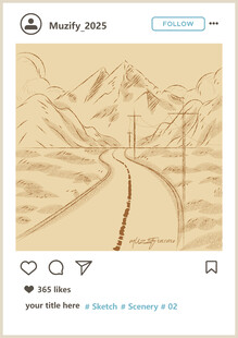 风景素描画