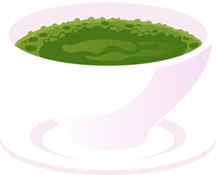 一杯清新抹茶饮品