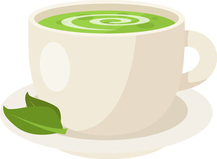 一杯清新抹茶饮品