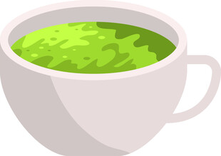 一杯抹茶饮品