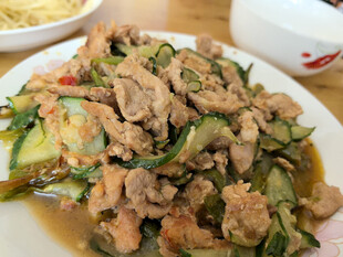 美味黄瓜炒肉片