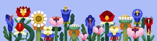 多彩花卉图案