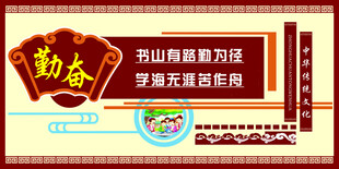 勤奋主题班级文化墙布置
