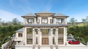 豪华大气的独栋别墅外观