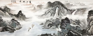 青山流水图