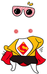 超人风卡通角色配饰形象