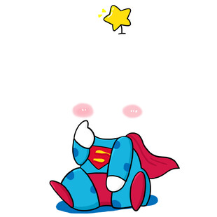 超人犀牛仰望闪烁星星