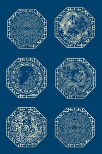 中式八角图案设计元素