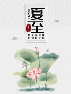 夏至时节荷花图