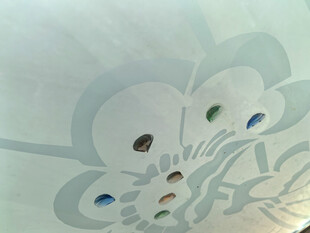 浴室门蝴蝶图案装饰画