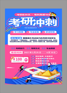 考研冲刺班优惠招生海报