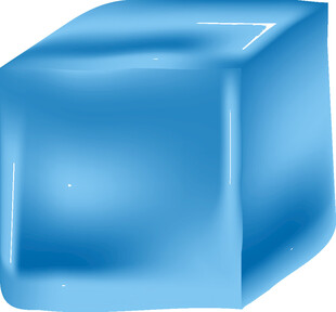 蓝色立方体冰块