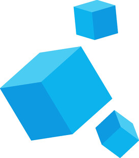 蓝色立体方块组合