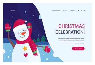 圣诞雪人网页设计界面