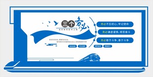 科技蓝风格城市异形展板