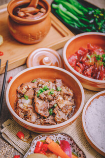 丰盛中式菜肴摆拍