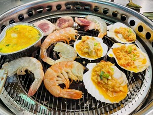 美味海鲜烧烤拼盘
