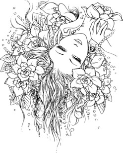 花丛中的梦幻女子