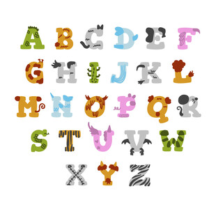 英文卡通字母
