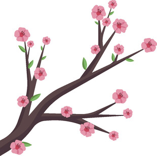 粉色桃花枝