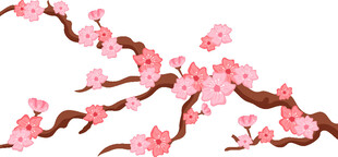粉色桃花枝
