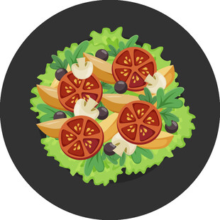 美味蔬菜沙拉拼盘