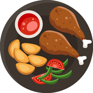 美味烤鸡腿套餐